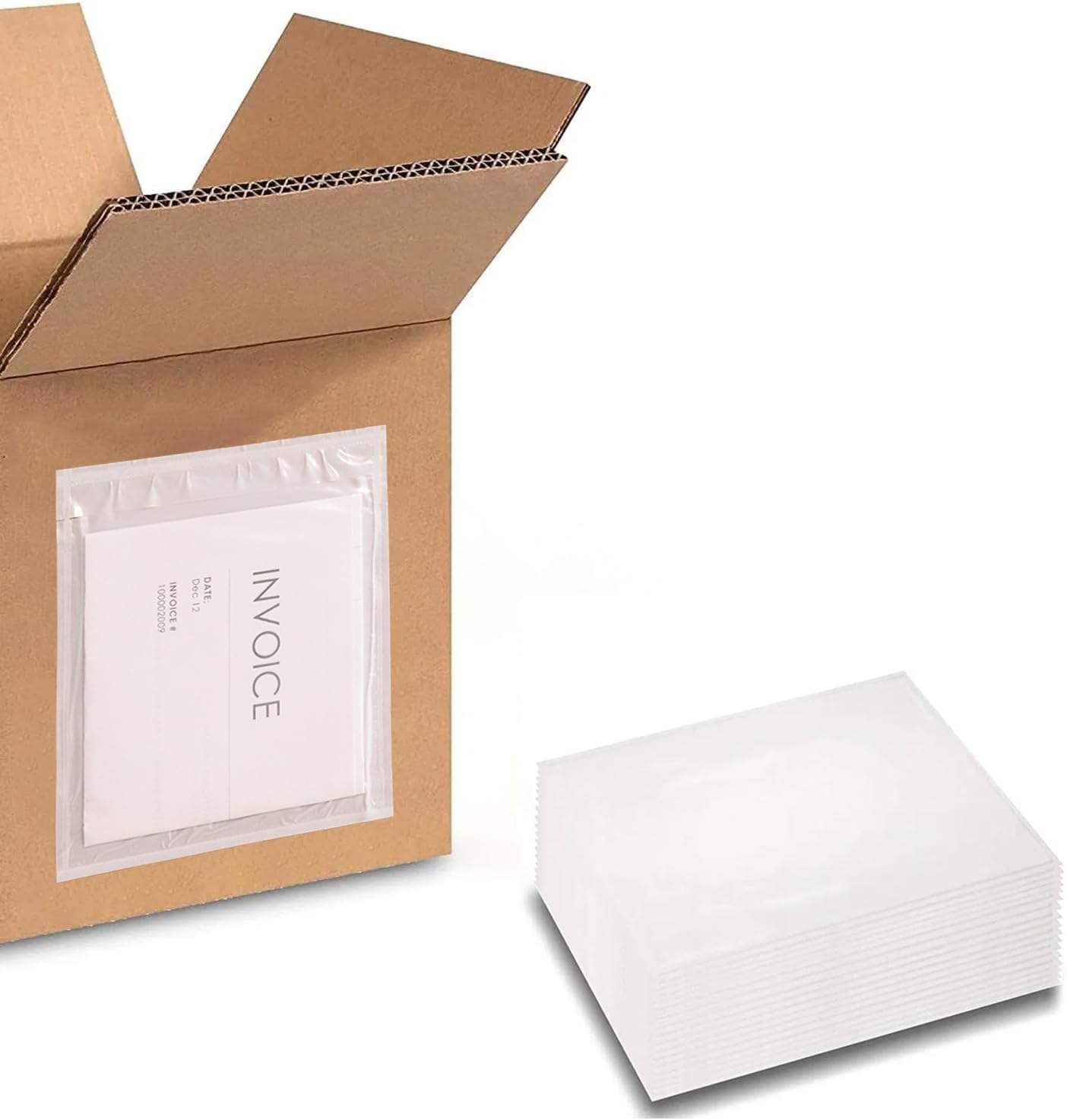 PSBM 1,000 Count Clear 5 x 10 Inch Lock & Press Re-Closable Resealable Adhesive Shipping Label/documents Pouches