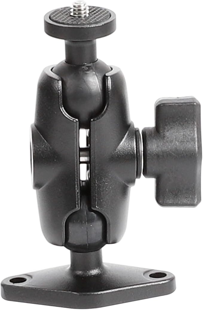 xik Camera Mount Holder: 1" Ball Rhombic Base, 1/4"-20 Thread - Fits Logitech Security Camera，DSLR, CCTV, Action Cam, Projector - Install on Wall, Desk, Car (AMPS), Boat
