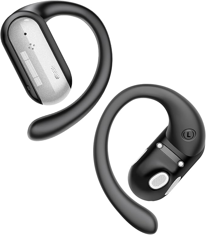 AI Translation Earbuds Real Time 164 Languages Translator Ear Buds Audifonos Traductores Inglés Español 4-in-1 Wireless Headphones Bluetooth Earphones for Travel Business Meeting Learning Black