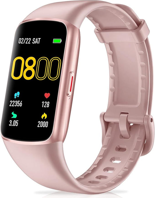 Fitness Tracker Step Counter with 24/7 Heart Rate Blood Oxygen Sleep Monitor, 1.47'' AMOLED Touch Color Screen Fitness Watch, Smart Watches for Women Men