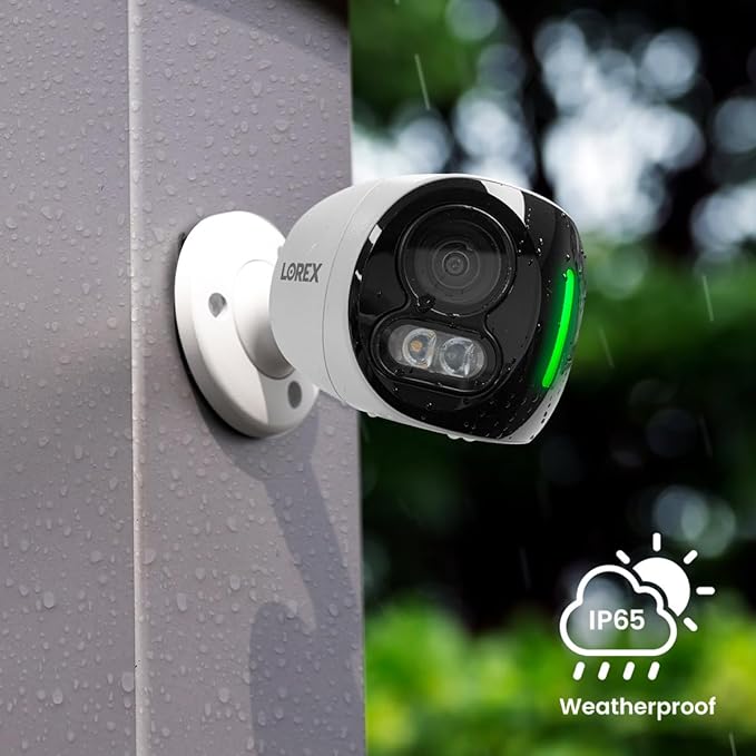 Lorex 4K Dual-Lens Outdoor Wi-Fi Security Camera | 180° Panoramic View | Smart Security Lighting | Color Night Vision | 2-Way Talk | Auto-Framing | 32GB Local Storage, No Monthly Fees | IP66 Rated