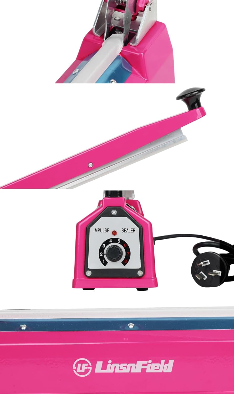 Sealer Pro, Patented 8-inch Impulse Heat Sealer, 2-mm Sealing Width Super Heavy Duty Bag Sealing Machine with Extra 2 Replacements, 1Fuse Included, Dragon Fruit