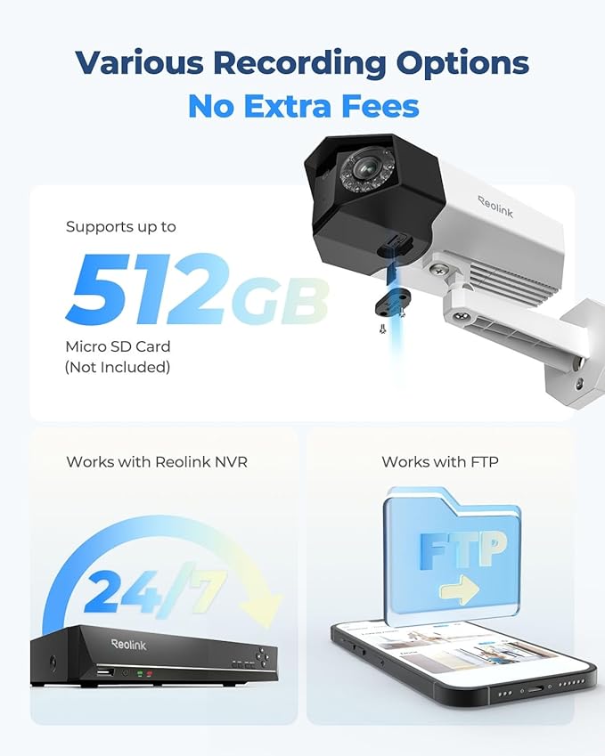 REOLINK 4K PoE Security Camera System, Home Outdoor IP Camera in 180 Degree Viewing Angle, Human/Vehicle/Pet Detection, Color Night Vision, Two Way Talk, Up to 512GB microSD Card, Duo 2 PoE