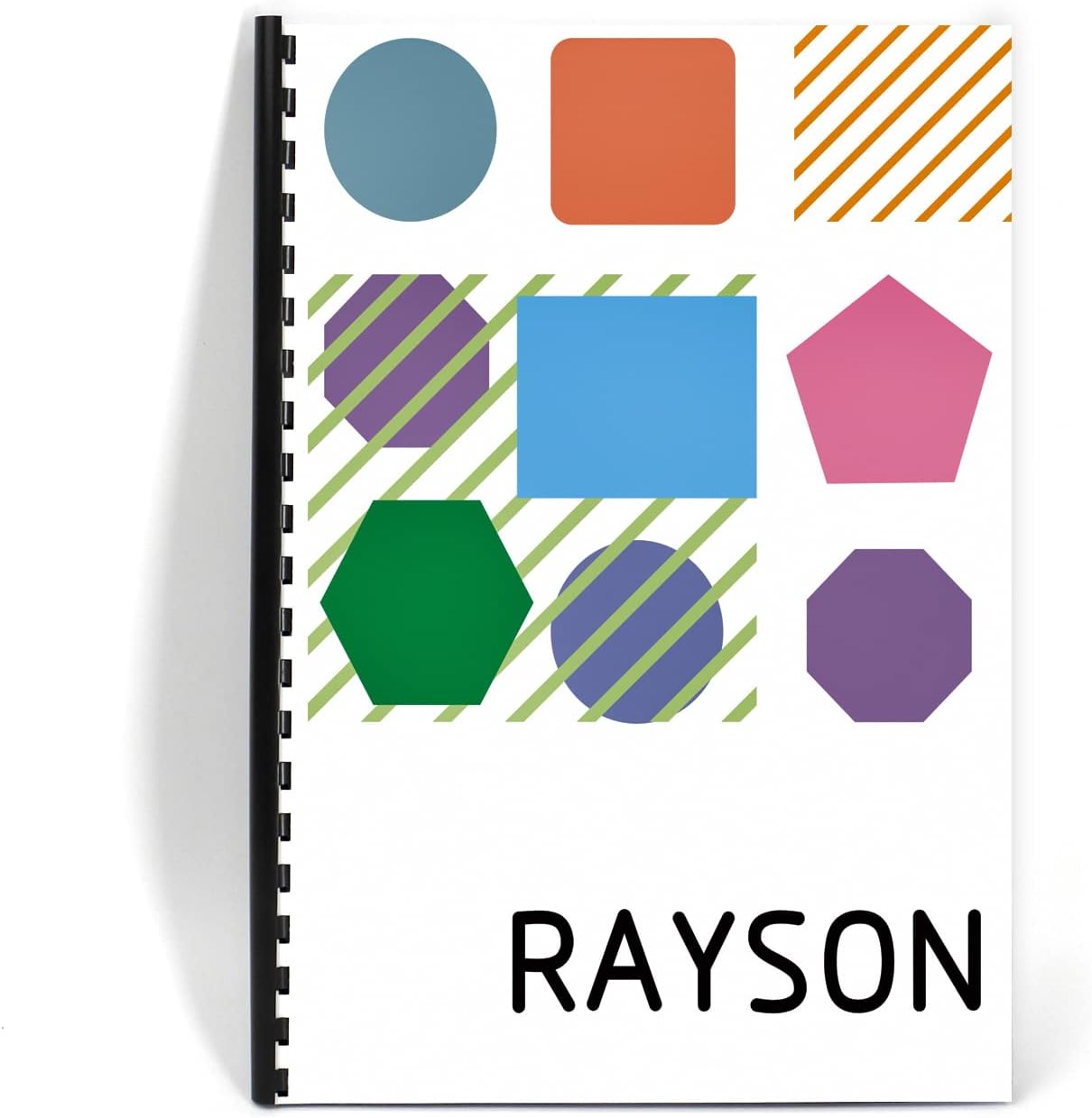 Rayson Plastic Comb Binding Spines, 9/16in. 19-Ring, 105-Sheet Capacity, Black Comb Binding Spines, Max. Binding Letter Size Paper, Box of 100
