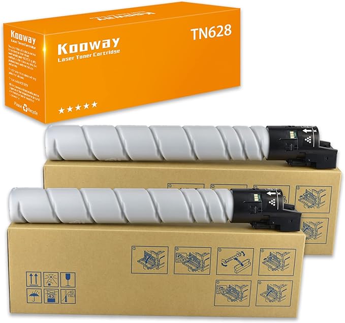 Compatible TN628 (AC79030) Toner Cartridge Replacement for Konica Minolta bizhub 450i 451i 550i 551i 650i Printer ( High Yield 2 Pack, 24000 Pages )