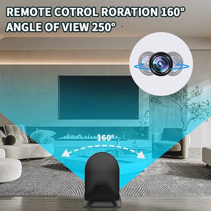 Dome Security Camera, 2.4/5GHz Smart Indoor Baby/Pet Monitoring Cam with Wirless Charger, Motion Detection, Phone APP, Rotate Lens 250°Viewing Angle for Home Security