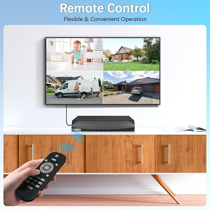 【130° Ultra Wide-Angle & 2-Way Audio】 4K Outdoor Wired Security Camera System, Wired Home Security Camera System, Home Video Surveillance System