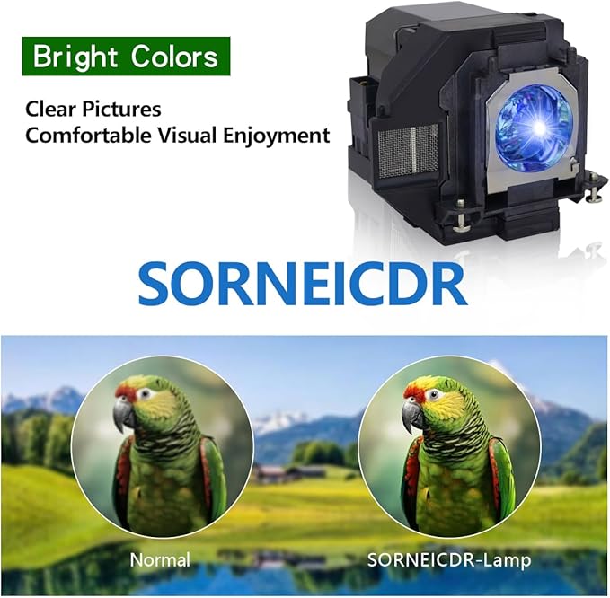 EP97 Replacement Projector Lamp Bulb Compatible with EPSON V13H010L97 VS260 Powerlite Home Cinema 2200/2250/U50 880 EB-U50 EX3280 EX5280 EX9230 EB-FH52 EB-FH06 EB-W51 EB-W50 EB-X50 Projectors