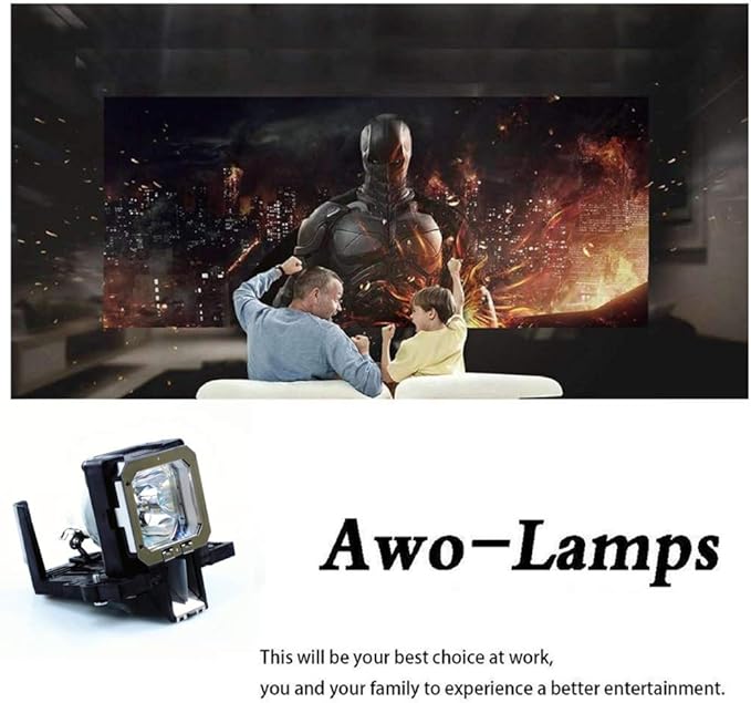 AWO Original NSHA230W Lamp Bulb for PK-L2312UG/PK-L2312UP/PK-L2313UG/PK-L2313UP with Housing for JVC DLA-X900R,DLA-X700R,DLA-X500R,DLA-X95R,DLA-X75R,DLA-X55R,DLA-X35 D-ILA,DLA-VS2200ZG,DLA-VS2400ZG