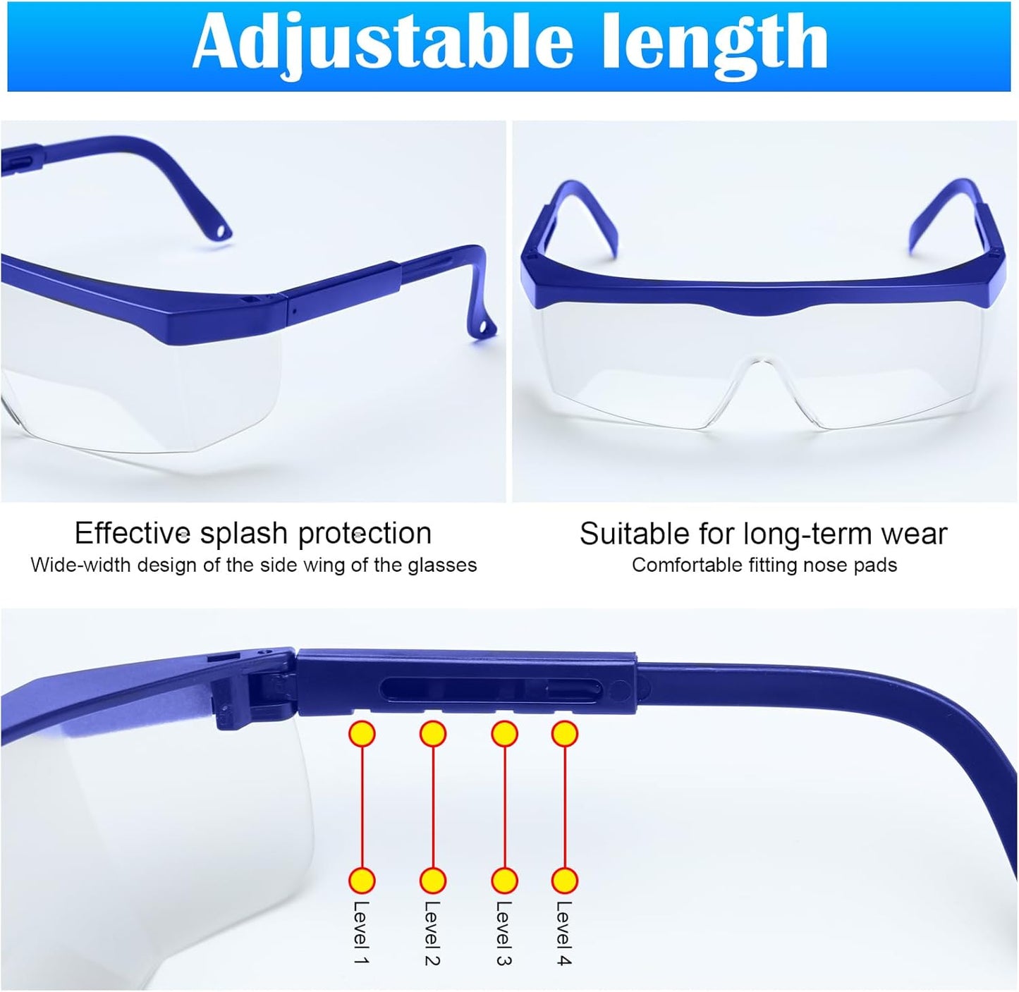 Aviation Flight Training Glasses Adjustable View Limiting Goggles Device with Glasses Box and Tag (Blue)