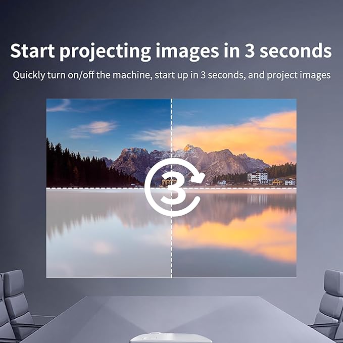 DLP Business Projector 3300 Lumens High Brightness Projector for Office Large and Clear Daytime Display