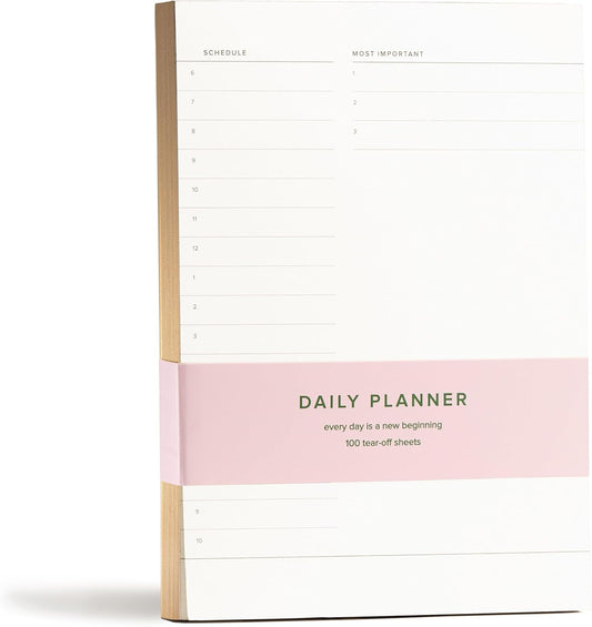 Daily and Weekly To-Do List Notepad â Desk Pad for Work and Study, Gold, 8x6 Inches