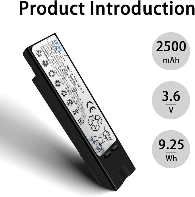5-Pack 82-176890-01 for Zebra DS8178 Scanner Battery:DS8100 DS8178 DS8170 Series Barcode Scanner,2500mAh,Li-ion, Replacement Battery.