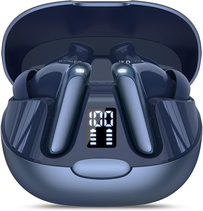 AI Language Translation Earbuds, 3-in-1 Translator Earbuds Real Time with 7 Translation Modes, with Audio and Video Call, 164 Language Bluetooth 5.3 Headphones Translating Device, Dark Blue