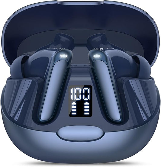 AI Language Translation Earbuds, 3-in-1 Translator Earbuds Real Time with 7 Translation Modes, with Audio and Video Call, 164 Language Bluetooth 5.3 Headphones Translating Device, Dark Blue