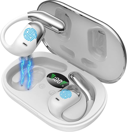 AI Translation Earbuds Real Time - Audifonos Traductores Inglés Español, 3-in-1 Translator Device, Supports 144 Languages & Accents, Open Ear Earbuds with Charging Case,Coconut White