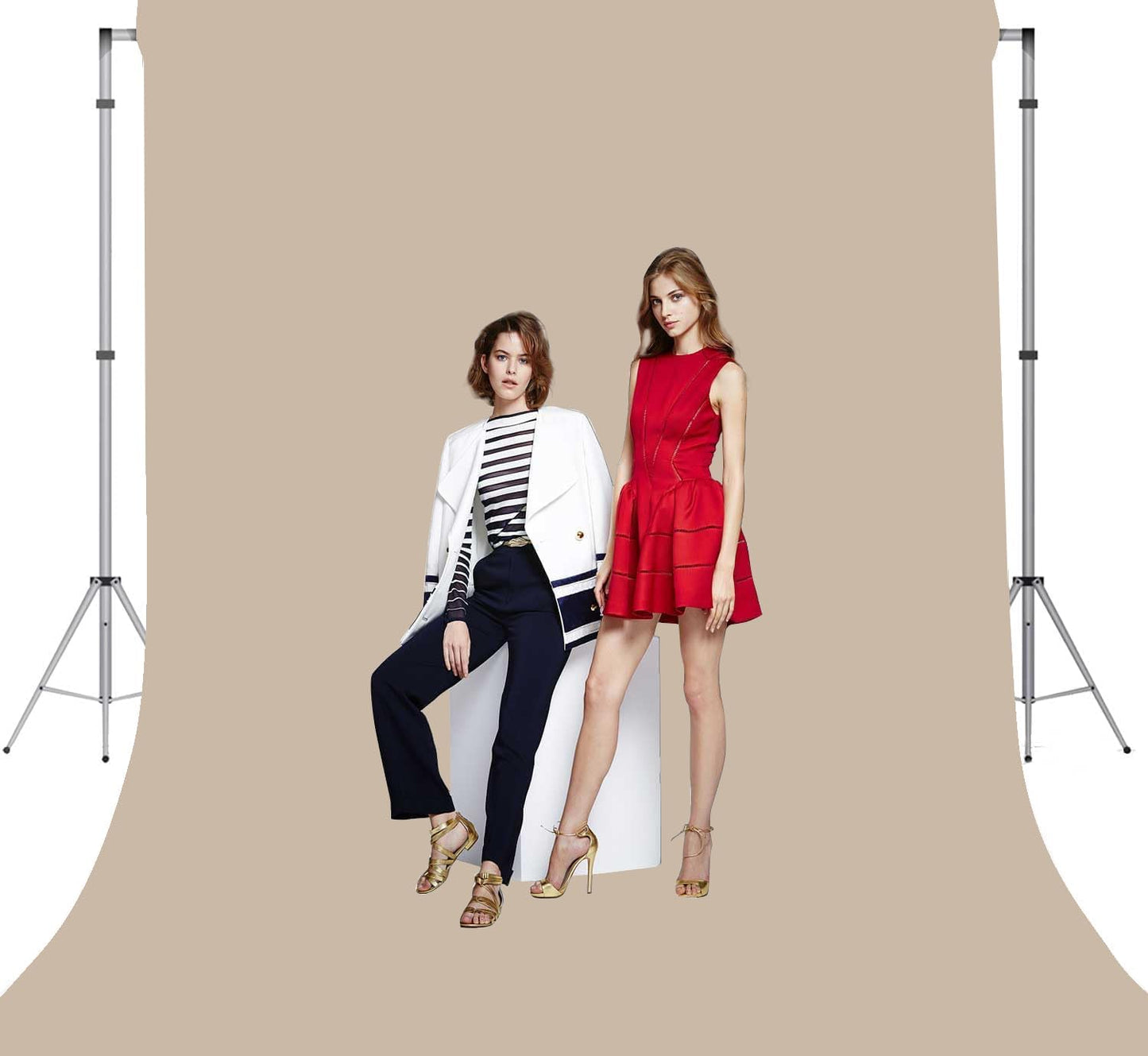 Beige Photo Backdrop for Photoshoot Beige Background for Photography Photo Backdrop Curtain for Party 6 x 9 FT