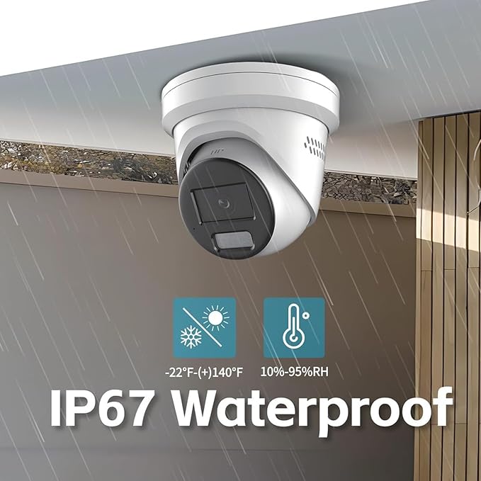 DS-2CD2347G2-LSU/SL 4MP Hik Color-Vu Turret Security PoE IP Camera Outdoor, 24/7 Colorful, Strobe Light and Audible Warning,Two Way Audio, H.265+, 130 dB WDR, IP67, 2.8mm DS-2CD2347G2-LU Upgrade