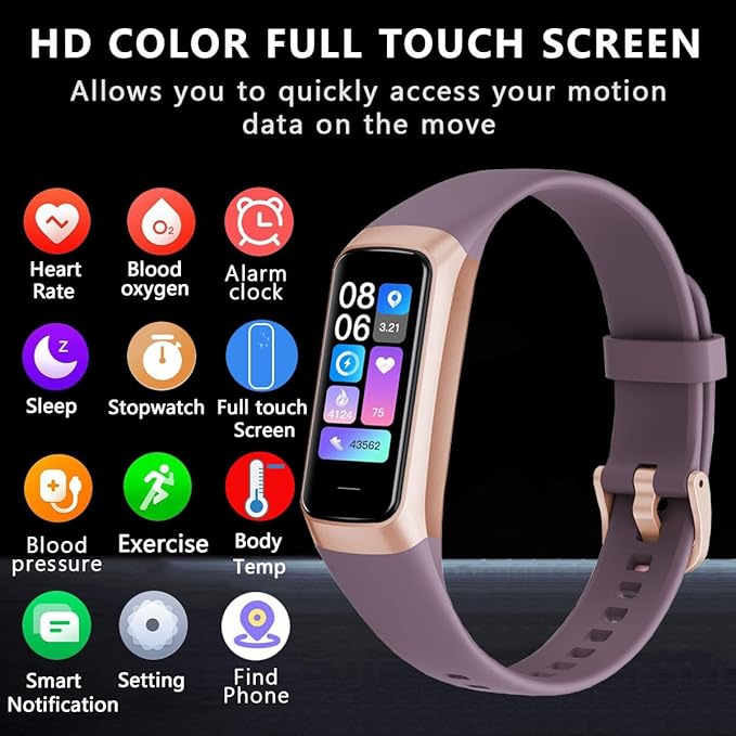 Fitness Tracker Activity Tracker Smart Watch 1.10''AMOLED Touch Color Screen,Smart Watch with 24/7 Blood Oxygen Heart Rate,Sleep Monitor,IP68 Waterproof,Step Counter Health for Women Men (Wine red)