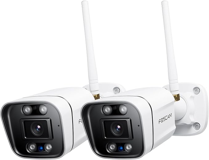 FOSCAM 4K 8MP Security Cameras Wireless Outdoor, 5GHz&2.4GHz WiFi Surveillance Camera for Home Security Outside, 120° FoV, 20x Zoom, AI Detect Human/Vehicle (8MP WiFi Cam(2pack))