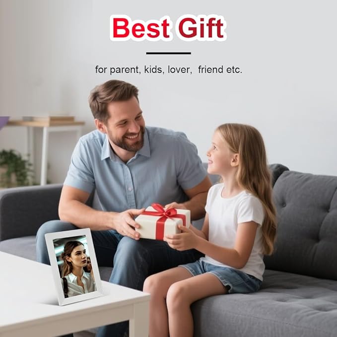3D Abstract Art Digital Picture Frame, 10.1" HD LCD 1920 * 1200 Touchscreen Digital Photo Frame with WiFi&Bluetooth, 16GB Electronic Photo Frame, Load Photo & Video from Phone, Best Gift for Family