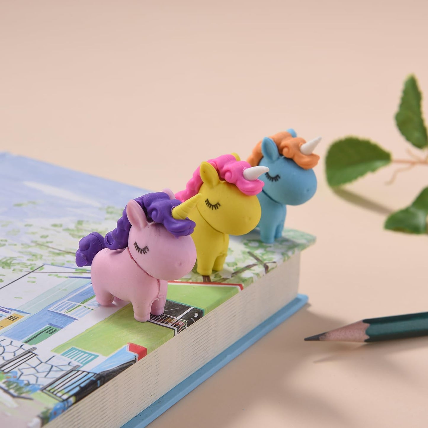 18 Pack Unicorn Erasers for Kids, 3D Animal Erasers for Boys and Girls, Fun Take Apart Erasers for School Supplies Prize Gifts Party Favors