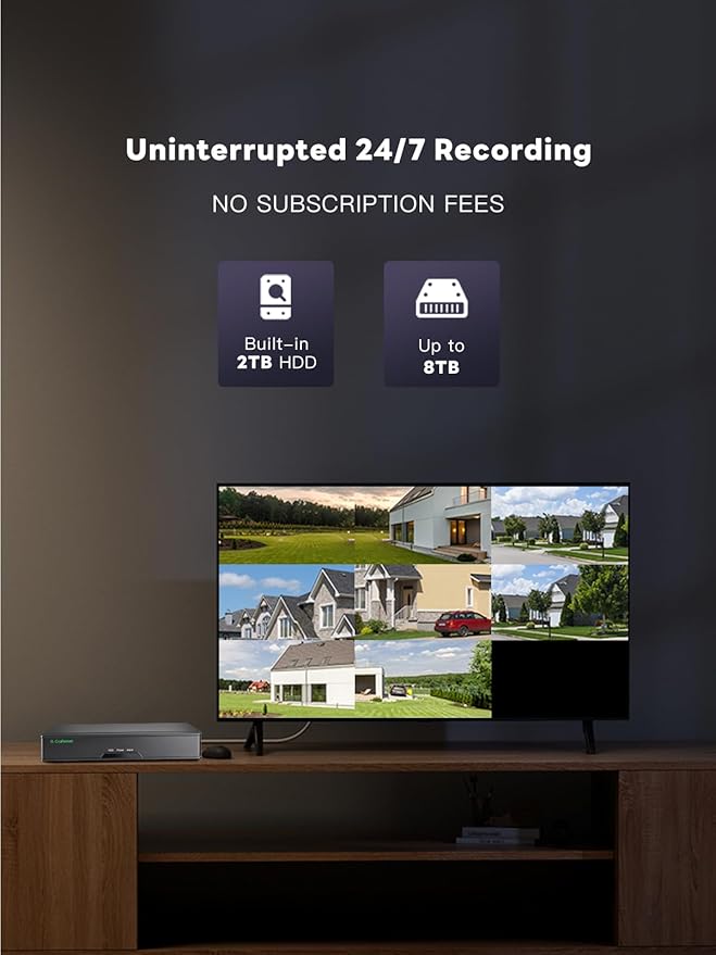 8CH PoE NVR with 4K HDMI Output, H.265, Supports 8TB HDD, ONVIF, Smart Detection, for CCTV Security Camera