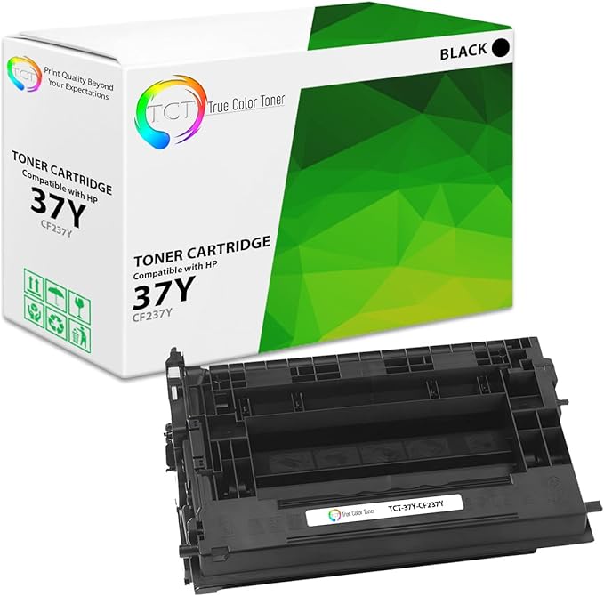 TCT 37Y Toner Cartridge - Compatible Replacement for HP 37Y CF237Y High Yield Black Works with HP LaserJet Enterprise M608 M609 M631 Printers (41,000 Pages)