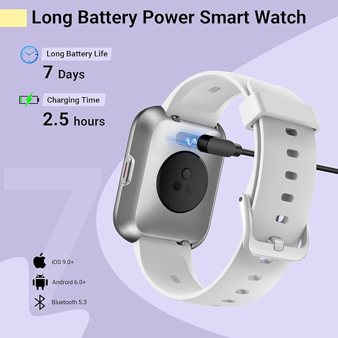 Smartwatch for Women, Compatible with Android & iPhone, 1.8'' Fitness Tracker Watch with Alexa, Call & Notification Alerts, Heart Rate & Sleep Monitor, 120 Sports Modes, Waterproof Watch for Women