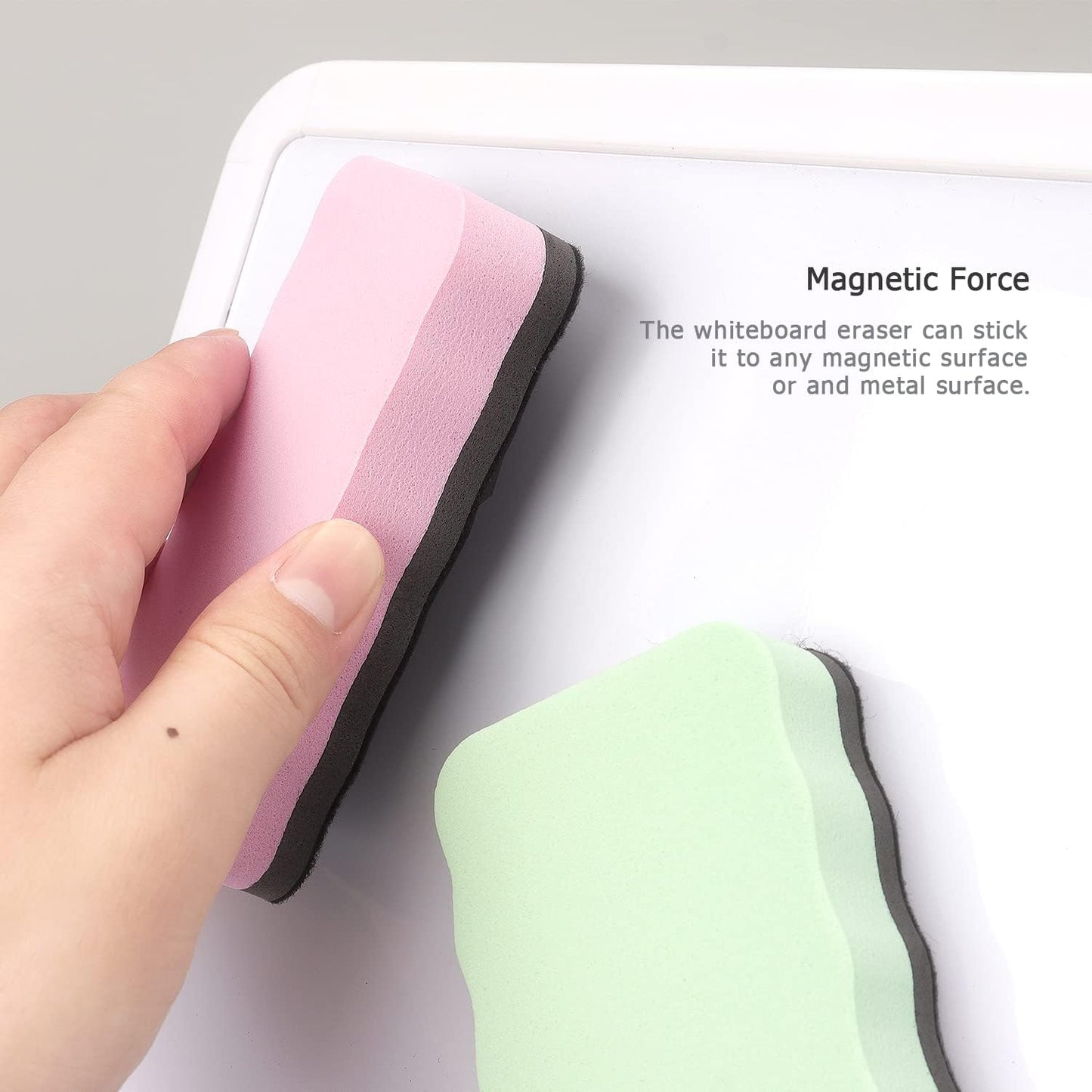 Tamaki Magnetic Whiteboard Eraser, Dry Eraser Erasers, Dry Erasers for White Board, Whiteboard Erasers for Kids, 6 Colors (6 Pack, Pastel Wavy)