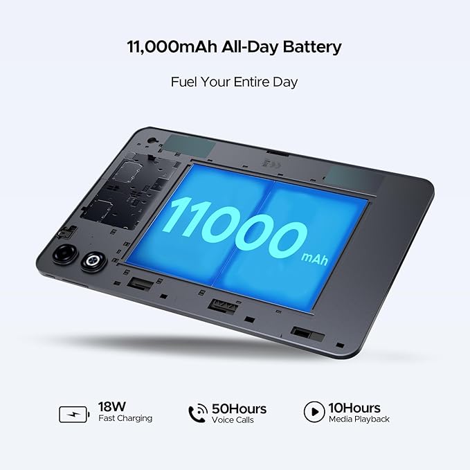 DOOGEE Tab G6 MAX Android 16 Tablet, 13.4 inch Tablet 90Hz 7.7 mm Ultra-Thin Gaming Tablets with Gemini AI, 32GB+256GB/2TB TF, 11000mAh+18W, UNISOC T7280 Octa-Core, 13MP+8MP, Dual Speakers/Face ID