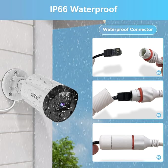 【All-in-One Security System】 4K 2160P Outdoor Wired Security Camera System, Home Video Surveillance & Security Cameras Systems