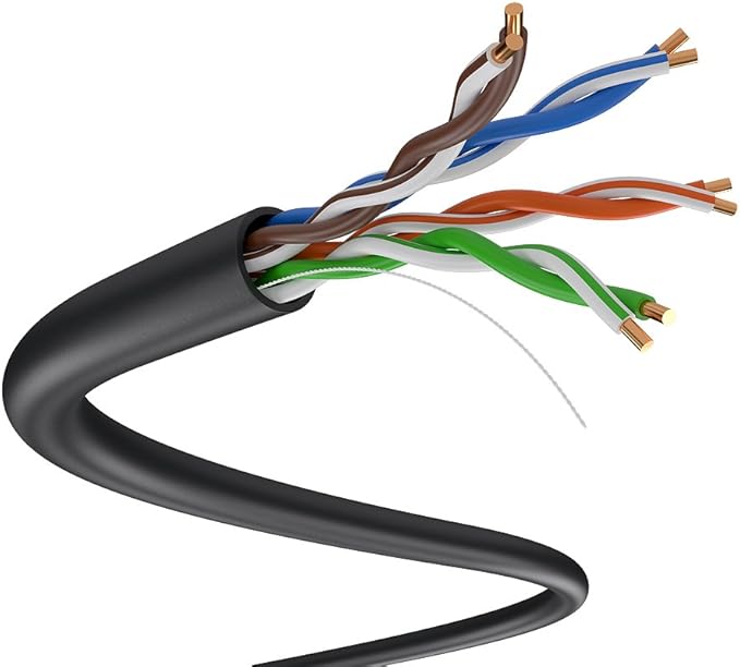 Dripstone CAT5e 4/UTP Ethernet LAN Cable 24AWG, Black (600025)