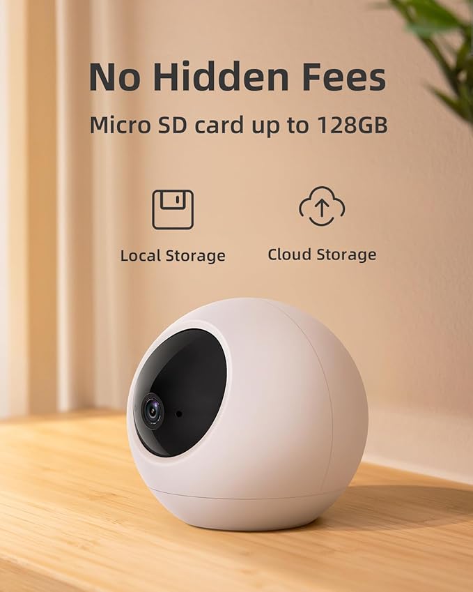 Noorio 2K Indoor Security Camera with 5GHz WiFi - 360° Pan Tilt Pet Camera for Dogs & Cats, Dog Monitor with Speaker, No Subscription Needed, Alexa Compatible, Motion Tracking, Night Vision-Model T110
