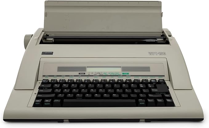 Nakajima WPT-160 Electronic Portable Typewriter with Correct Film Ribbon (2 Items)
