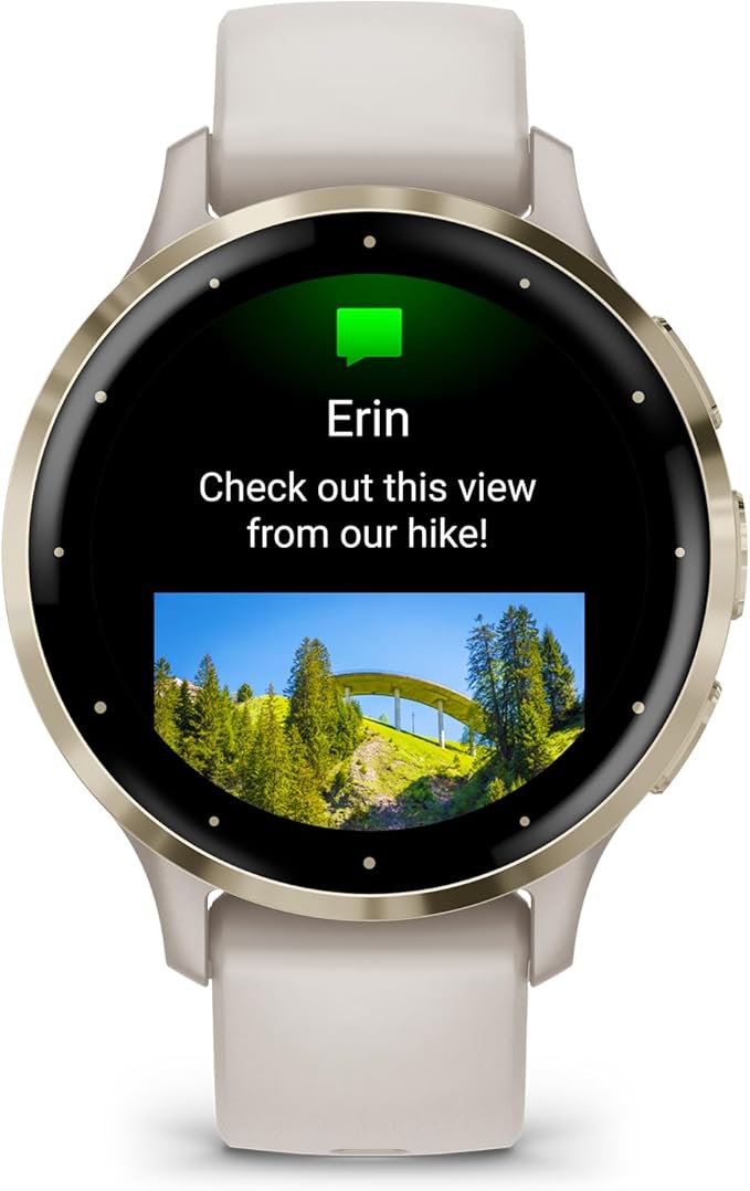 Garmin Venu 3S Running GPS Smartwatch with AMOLED Display, Advanced Health, Fitness Features, Up to 14 Day Battery Life with Signature Power Bundle | Soft Gold with Ivory Silicone Band