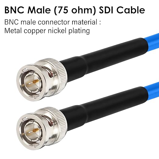 XRDS -RF 75FT SDI Cable, 3G/6G-SDI Cable BNC Digital Video Cables 75 Ohm RG59 BNC Male Cables for 3G/6G HD SDI Monitor Video Recorder Converter Splitter Security Camera