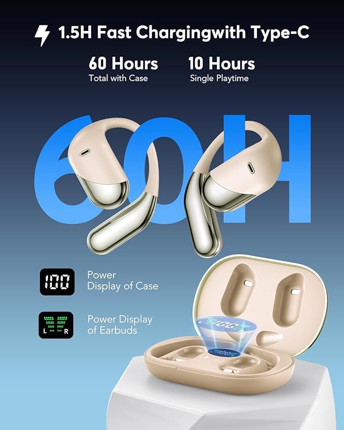 Open Ear Bone Conduction Headphones，AI Translation Earbuds Real Time, 3-in-1 Translator Earbuds 144 Languages & Accents, Audifonos Traductores Inglés Español,Touch Control Operate Fit Cycling Running
