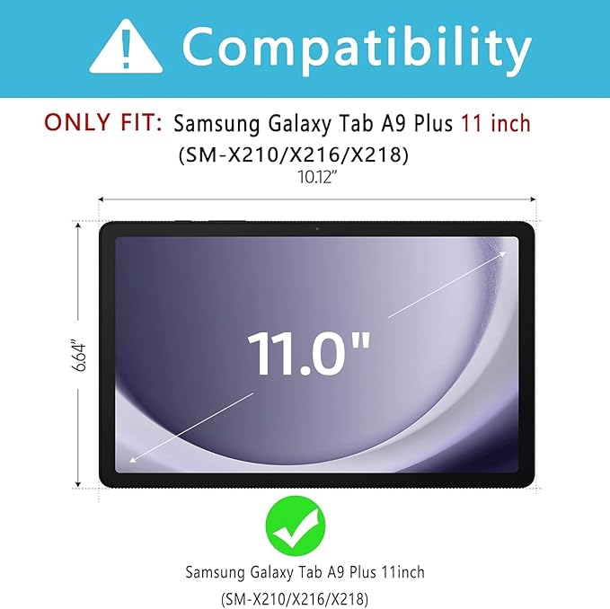 Keyboard Case for Samsung Galaxy Tab A11 Plus/ A9 Plus 11 inch (SM-X210/X216/X218) 2023, Backlite A9+ Keyboard Case with S Pen Holder for A11+(Blue)