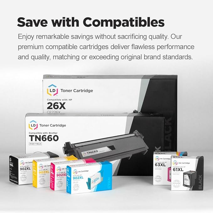 LD Products Remanufactured Ink Cartridge Replacement for HP 62XL C2P07AN High Yield (Color, 2-Pack) Compatible with The Following HP Printer Model Envy 5540
