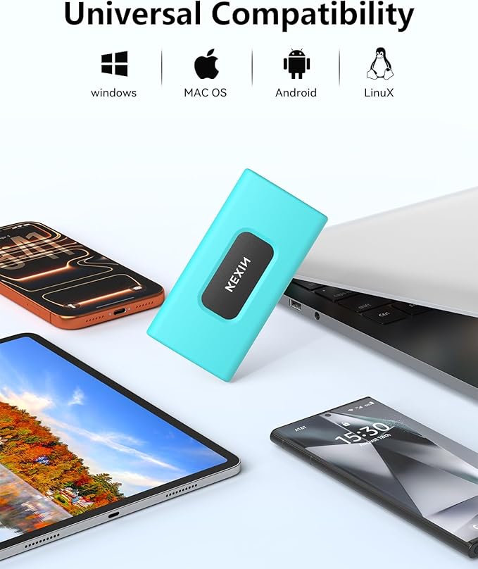 KEXIN External SSD 1TB External Hard Drive USB C Portable SSD, Up to 1050MB/s, USB 3.1 External Solid State Drive 1T for PC Mac Android Game Console, Laptop, Xbox, PS4 and More