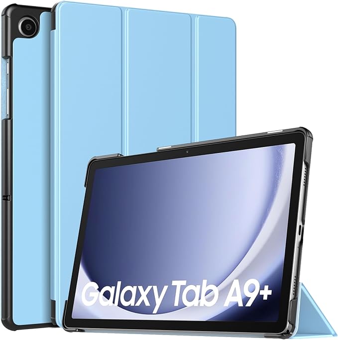 TiMOVO Case for Samsung Galaxy Tab A9+/A9 Plus 11 Inch 2023, Slim Lightweight Stand Hard Back Shell Protective Cover for Galaxy Tab A9+ Tablet SM-X210/X216/X218, Auto Wake/Sleep, Sunny Sky Blue