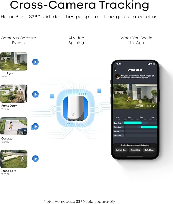 eufy SoloCam E42, 4K Security Camera Wireless Outdoor, Solar Powered, AI Motion Tracking, Strobe Light, Pan & Tilt, Facial Recognition, Up to 16 TB, Smart Home Compatible