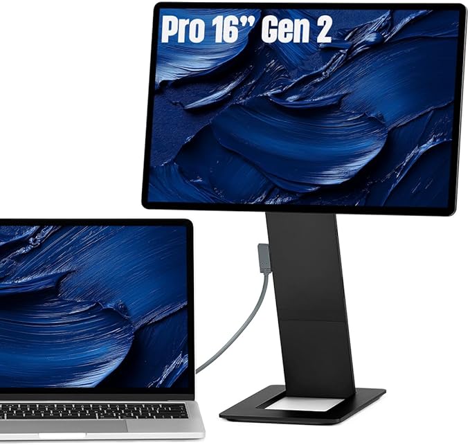 SOTSU FlipAction Pro 16" Gen2 Premium Portable Monitor | Super Compact | Pivot Rotate | 2560x1600 DCI P3 | 120Hz | 400 Nits | Full Metal CNC | Perfect Match for Mac and Windows (Universe Black)