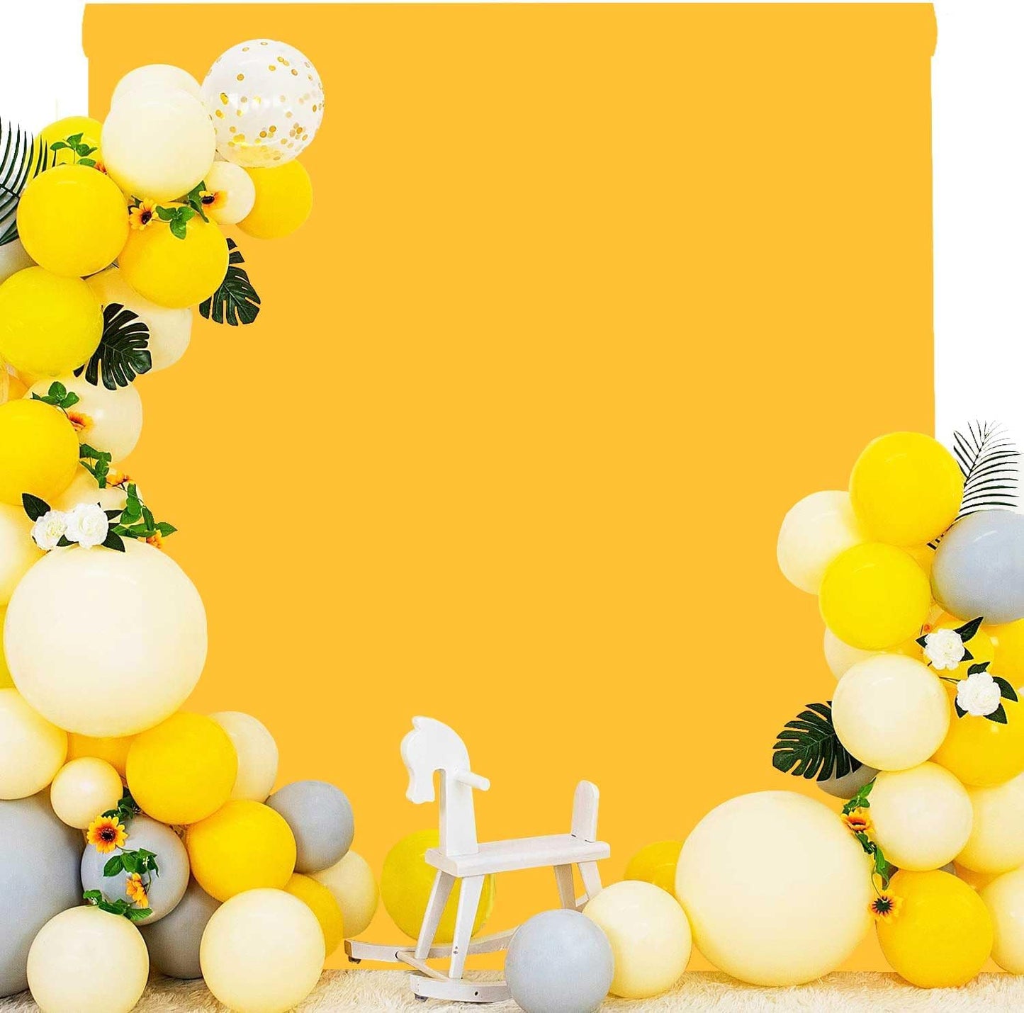 Yellow Photo Backdrop for Photoshoot Yellow Background for Photography Photo Backdrop Curtain for Party 8 x 10 FT