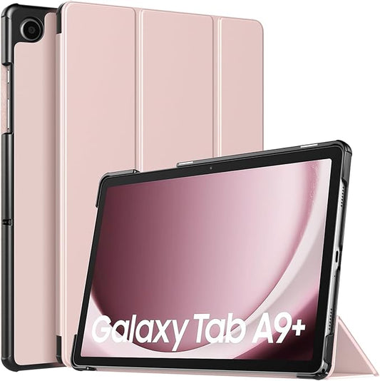 TiMOVO Case for Samsung Galaxy Tab A9+/A9 Plus 11 Inch 2023, Slim Lightweight Stand Hard Back Shell Protective Cover for Galaxy Tab A9+ Tablet SM-X210/X216/X218, Auto Wake/Sleep, Light Pink