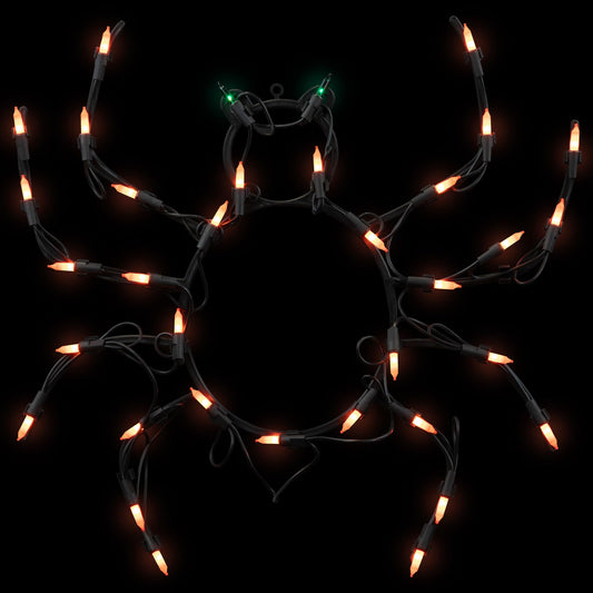 Northlight LED Lighted Spider Window Silhouette Decor, 15in x 15in, Black, Model 14256738