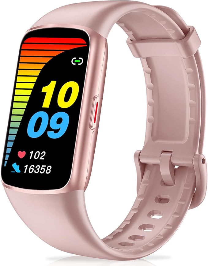 Fitness Tracker with 24/7 Heart Rate, Blood Pressure Blood Oxygen Sleep Monitor, 123 Sports Modes Calories Smart Watch,IP68 Waterproof Step Counter Activity Trackers Pedometer for Women Men