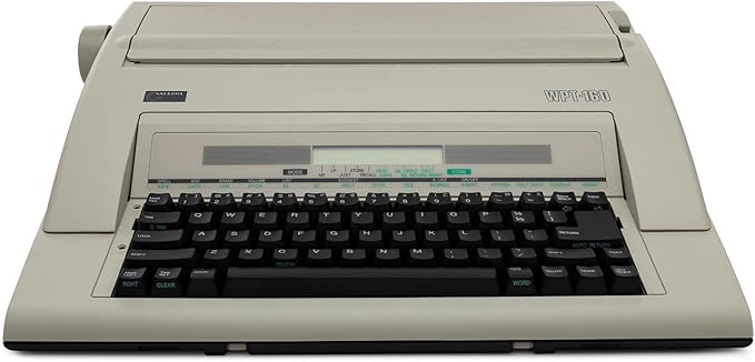 Nakajima WPT-160 Electronic Portable Typewriter with Correct Film Ribbon (2 Items)