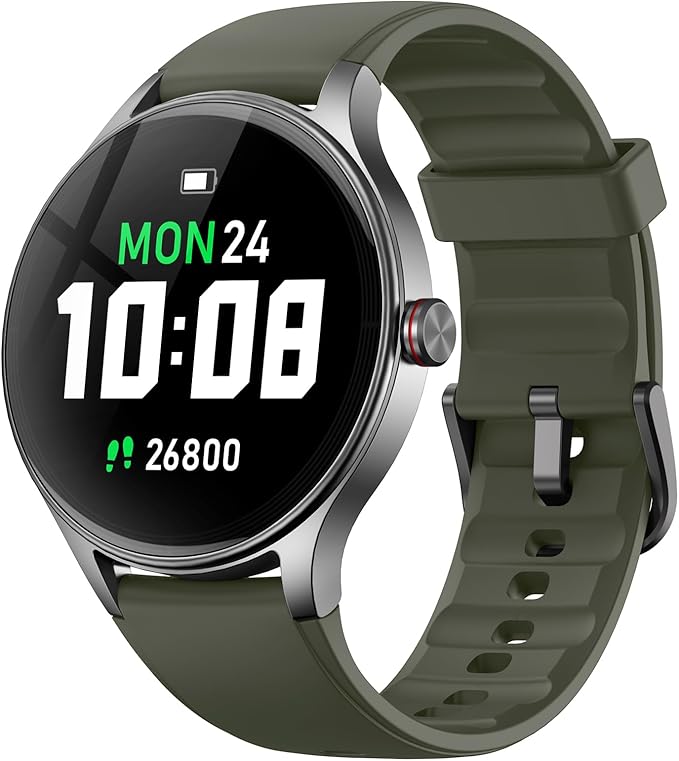 Smart Watches for Men/Women, 1.27" HD Smartwatch Fitness Tracker with Bluetooth Calls (Make/Answer), Heart Rate/SpO2/Sleep Monitor, 12 Days Battery, IP68 Waterproof - Green
